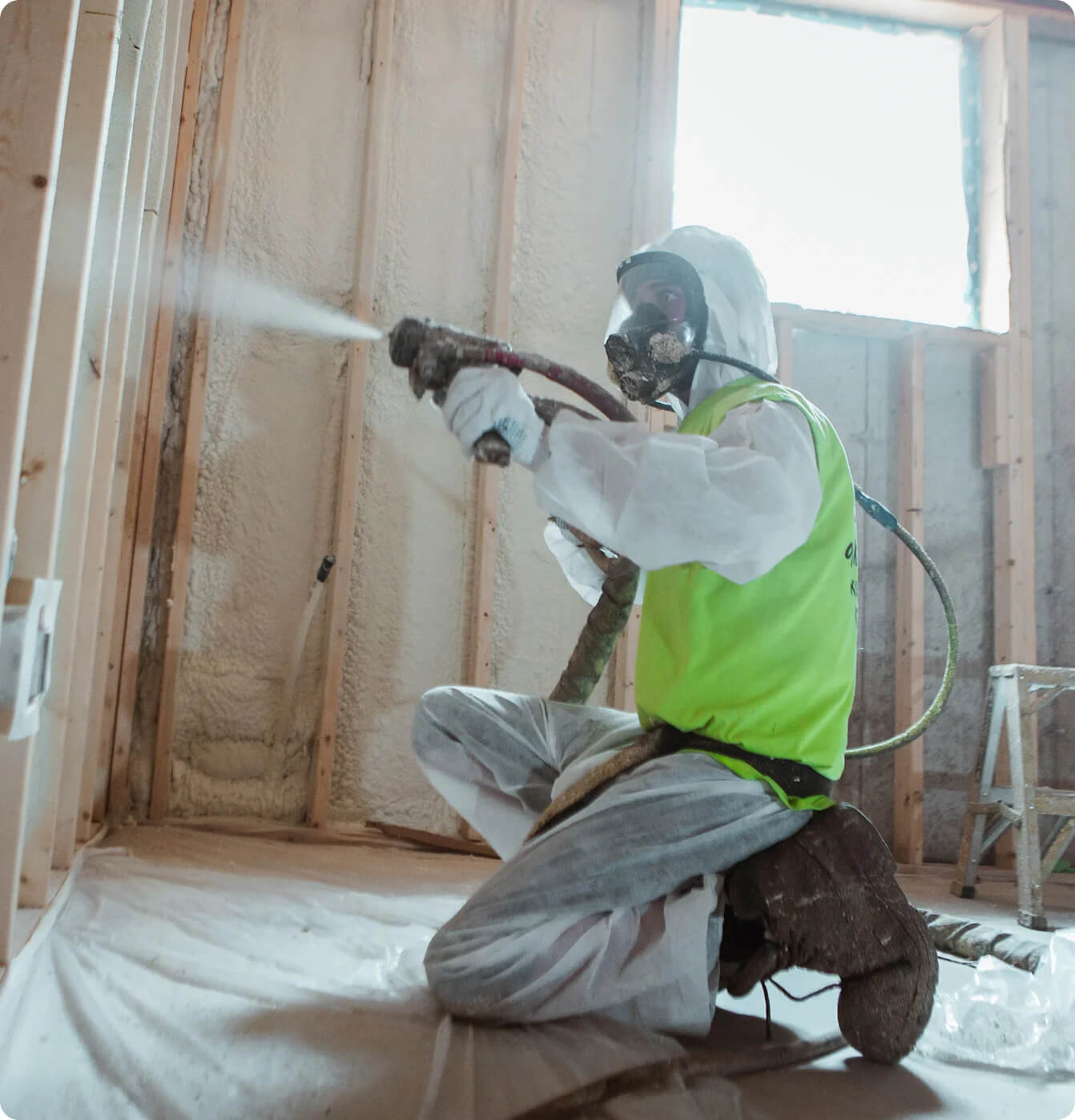 Spray foam insulation